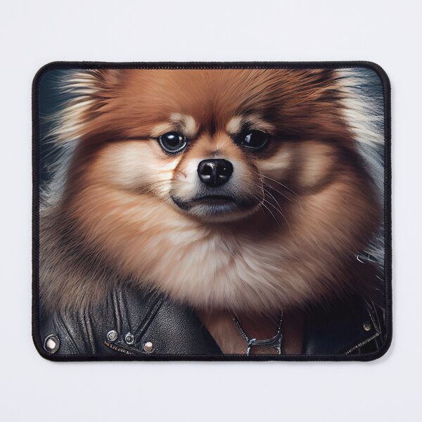 Item preview, Pomeranian wearing leather jacket - Dog Breed Portrait designed and sold by Nalaxation.