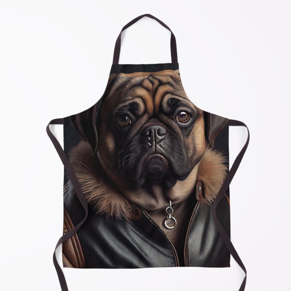 Item preview, Pug wearing leather jacket - Dog Breed Portrai designed and sold by Nalaxation.