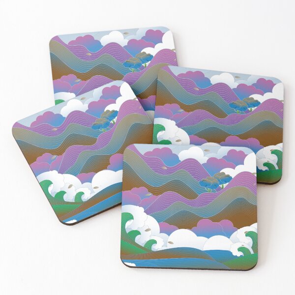 Item preview, Sea Wave, Mountain, Forest, Cloud, Sun,  Outdoor Landscape designed and sold by UnaWu533.