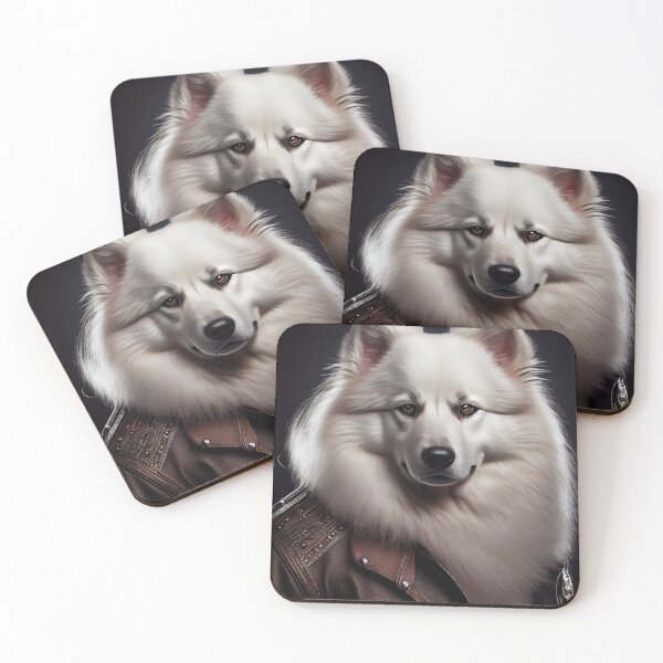 Item preview, Samoyed wearing leather jacket - Dog Breed Portrait designed and sold by Nalaxation.
