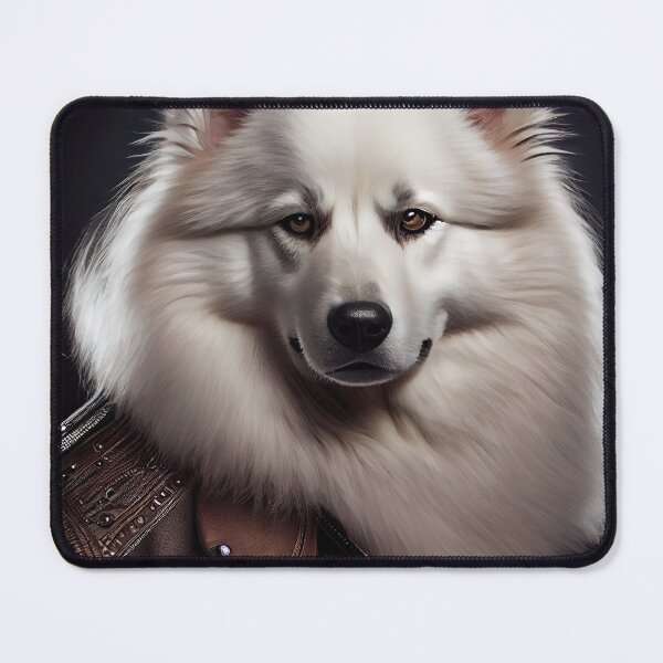 Item preview, Samoyed wearing leather jacket - Dog Breed Portrait designed and sold by Nalaxation.
