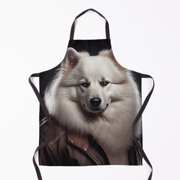 Artikelvorschau, Samoyed wearing leather jacket - Dog Breed Portrait entworfen und verkauft von Nalaxation.
