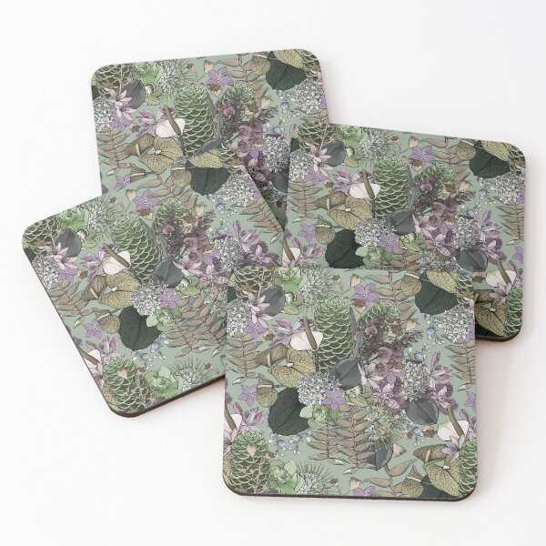 Item preview, Vintage Rainforest Tropical Summer Wildflowers  designed and sold by Sketchbook Designs.