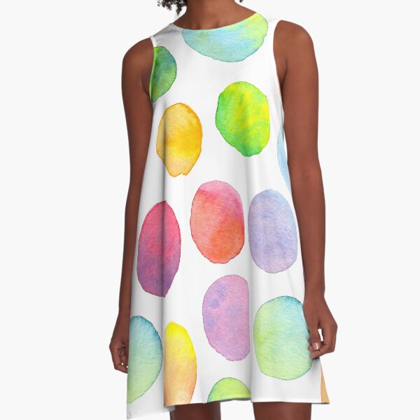 Blending Bubbles A-Line Dress