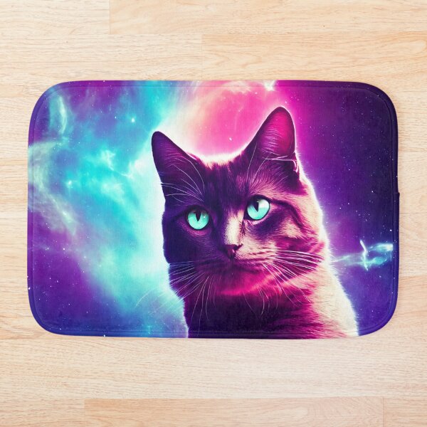 Item preview, a cat with neon eyes in the sky designed and sold by Jaroslav Hubert.
