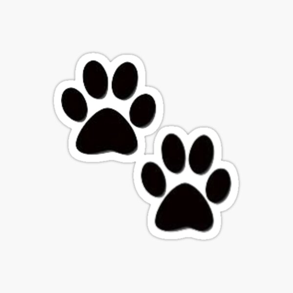 footprint sticker 4 paw print decals per set 2 sets skunk track 