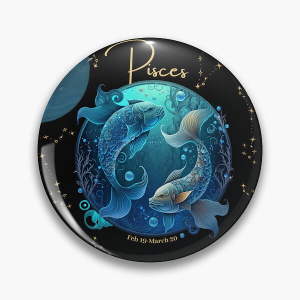 Item preview, Pisces Zodiac Sign with its Ruling Planet Neptune designed and sold by ieluxury.