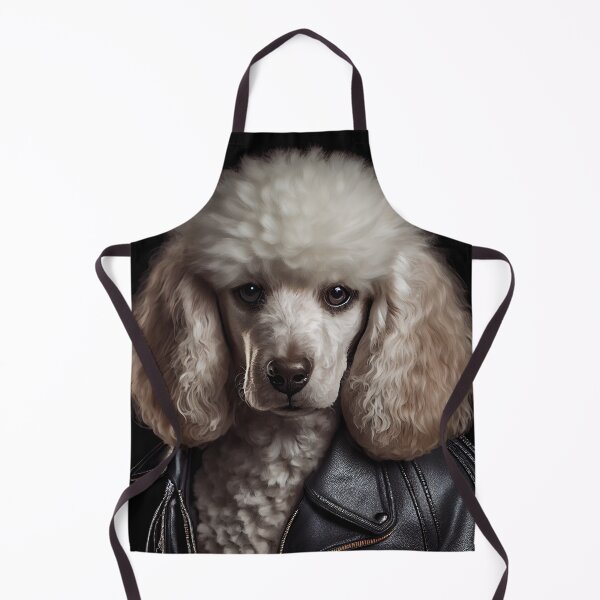 Artikelvorschau, White Poodle wearing leather jacket - Dog Breed Portrait entworfen und verkauft von Nalaxation.