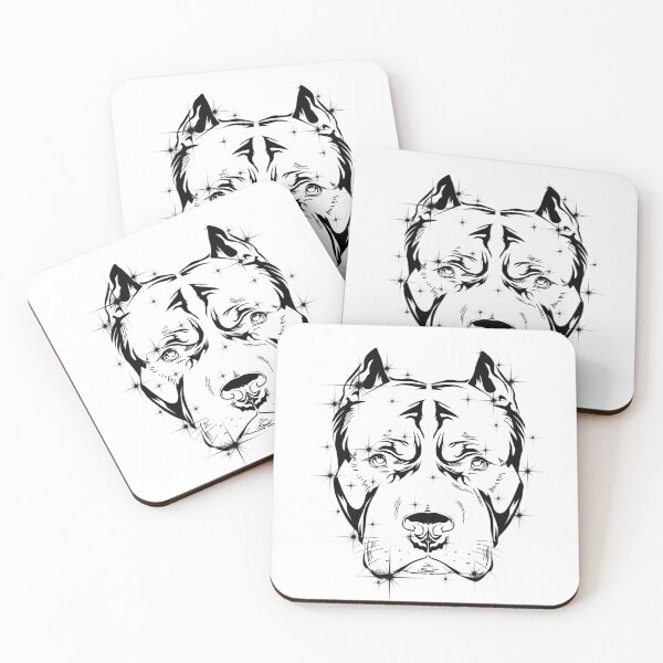 Item preview, Fierce Pitbull Face Sparks Black designed and sold by Barnissim.