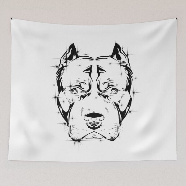 Item preview, Fierce Pitbull Face Sparks Black designed and sold by Barnissim.