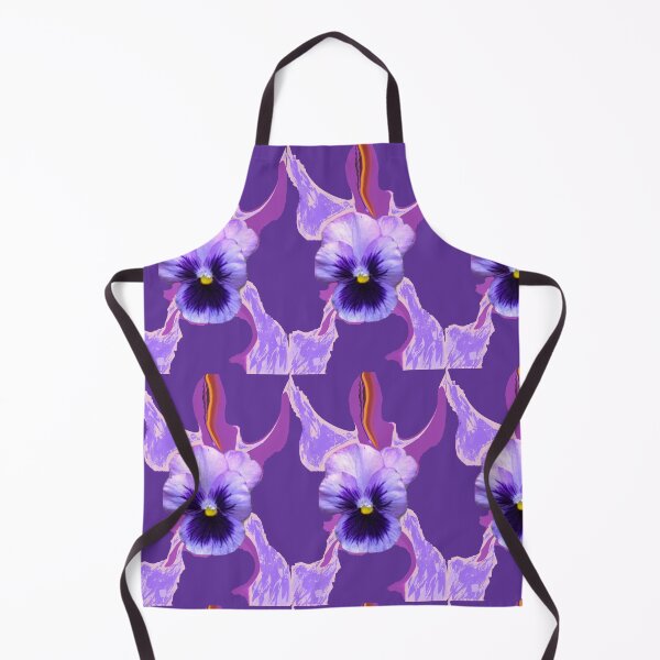 Purple pansy Apron