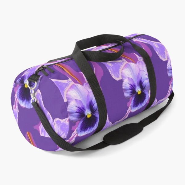Purple pansy Duffle Bag