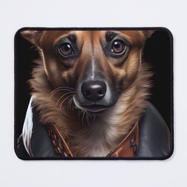 Item preview, Siamese wearing leather jacket - Dog Breed Portrait designed and sold by Nalaxation.
