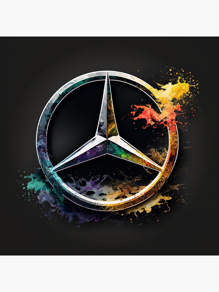 Mercedes Logo Sticker Decal | Greeting Card