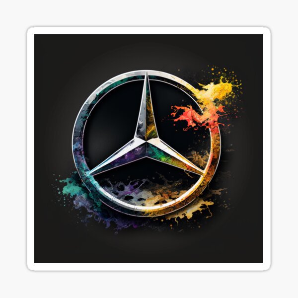 Button for Sale mit Mercedes-Logo-Aufkleber von tankarma