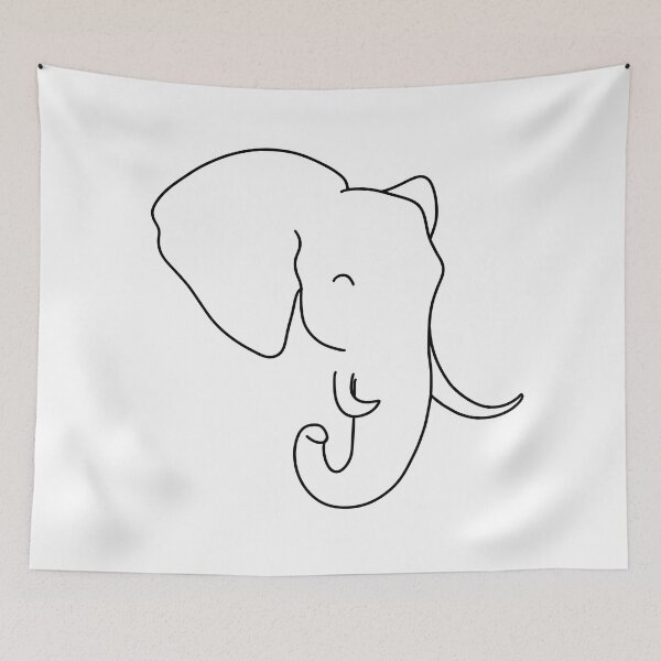Item preview, Minimalist Elephant - Large Print designed and sold by magic8walrus.