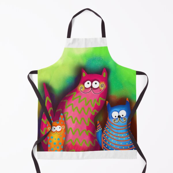 Item preview, Exclusive acrylic cat family cute painting t-shirt with bright colors for pet lovers designed and sold by gulnaz797.