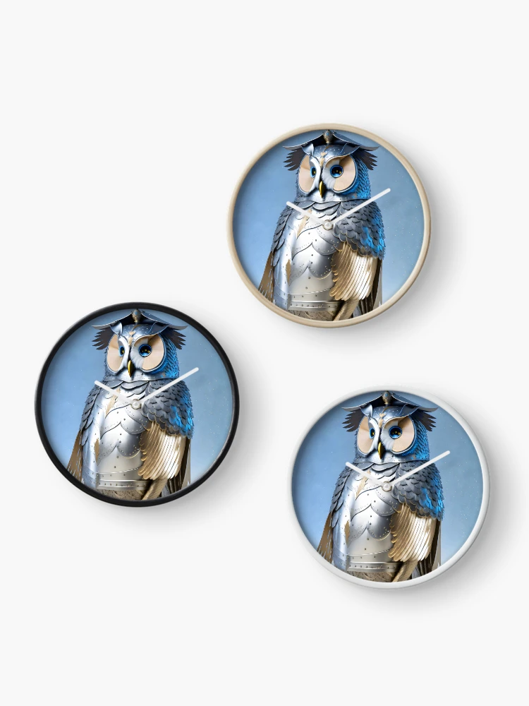 Thumbnail 3 of 4, Clock, Knight Owl designed and sold by Marcus-Rufus.