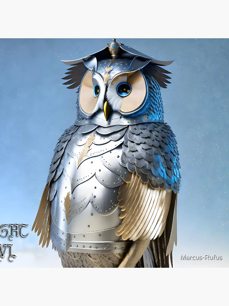 Thumbnail 4 of 4, Clock, Knight Owl designed and sold by Marcus-Rufus.