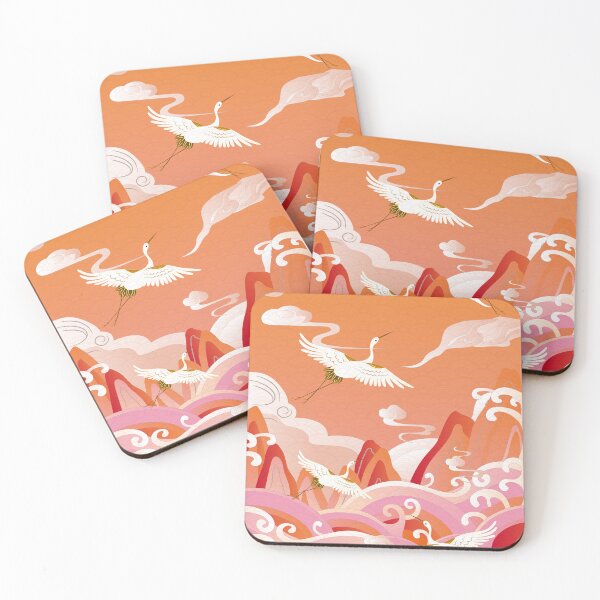 Item preview, classical auspicious sea waves alpine auspicious clouds crane designed and sold by UnaWu533.