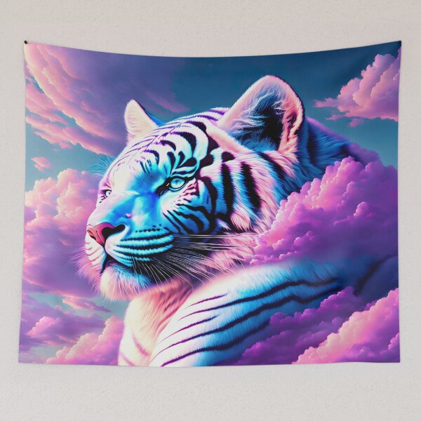 Item preview, Happy Flying Tiger designed and sold by @adorcharm Modern & Classic AI Art.