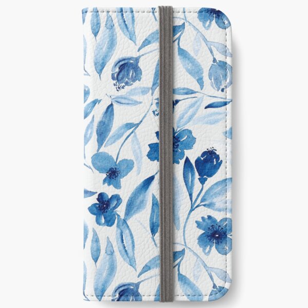Prussian Floral iPhone Wallet