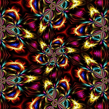 Artwork thumbnail, Sparkling Flower Pattern by Patternflower