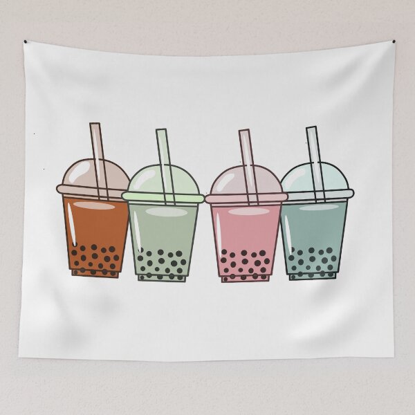 Item preview, Bubble tea cartoon illustration designed and sold by Misscartoon.