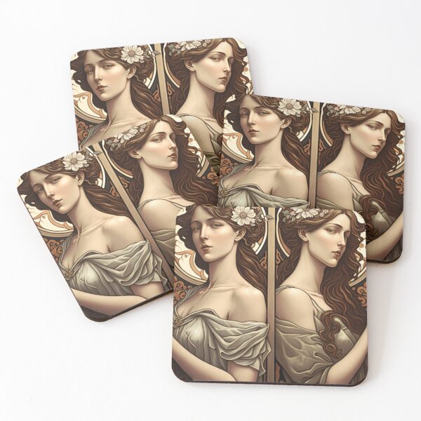 Item preview, Artemis & Callisto - Art Nouveau designed and sold by ArtNouveauChic.