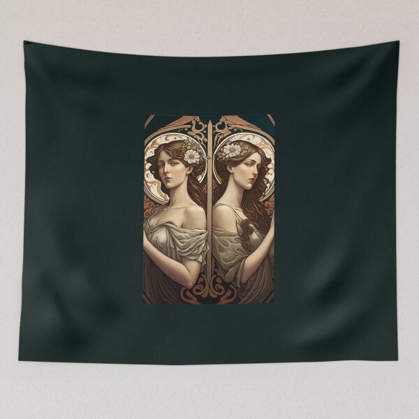 Item preview, Artemis & Callisto - Art Nouveau designed and sold by ArtNouveauChic.
