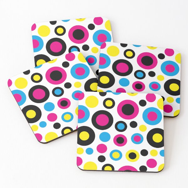 Item preview, Process Color liquorice circles - cmyk - cyan, magenta, yellow, black designed and sold by SirenSeventyOne.