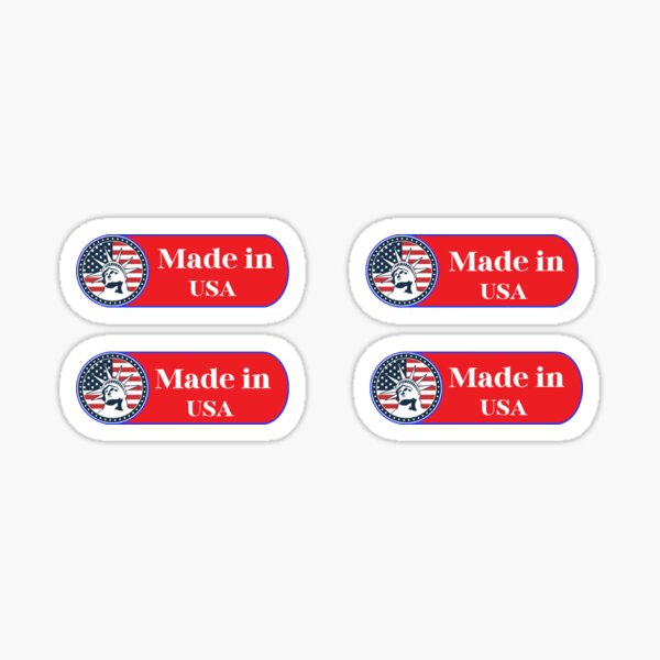 Made in USA small tag stickers  Sticker