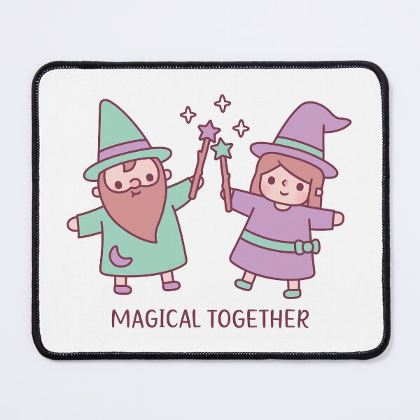 Item preview, Cute Wizard And Witch Girl Magical Together designed and sold by rustydoodle.