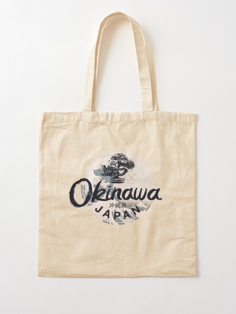 Visit Okinawa Retro Travel Tote Bag