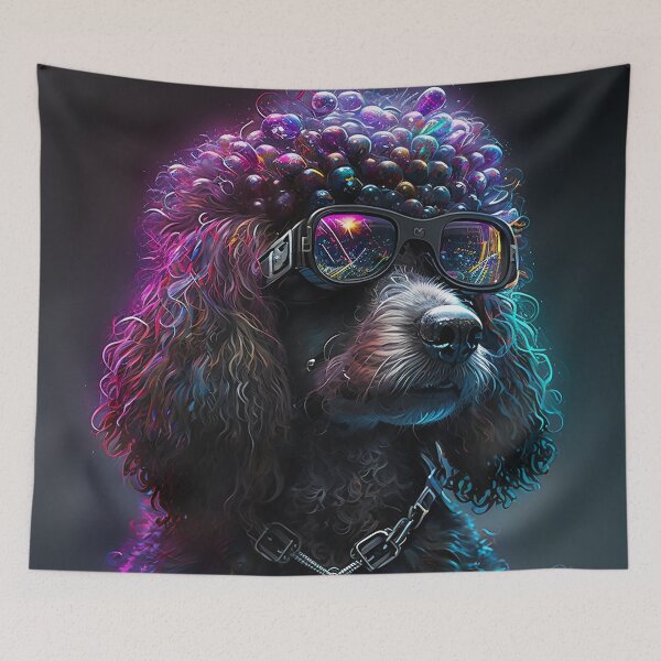 Item preview, colorful Cyberpunk Poodle, Cool poodle 2 designed and sold by Ruletattoo.