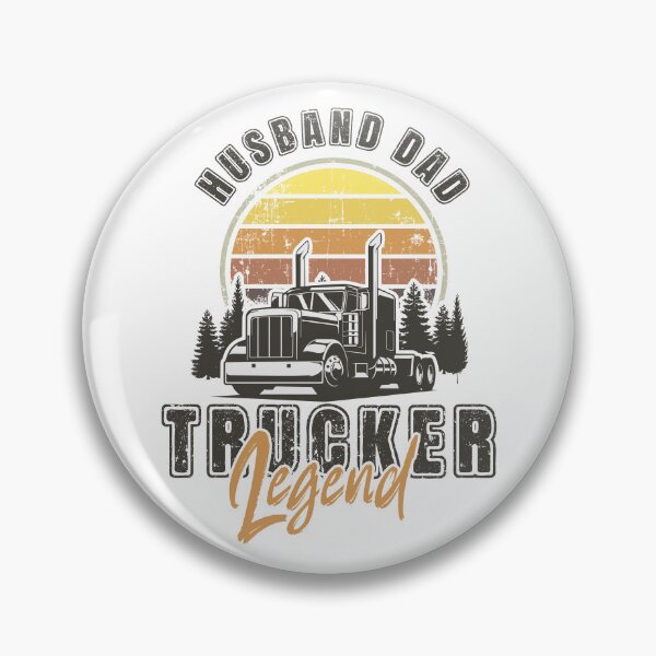Item preview, Retro sunset long haul truck, Husband Dad Trucker Legend designed and sold by HomeCoquette.