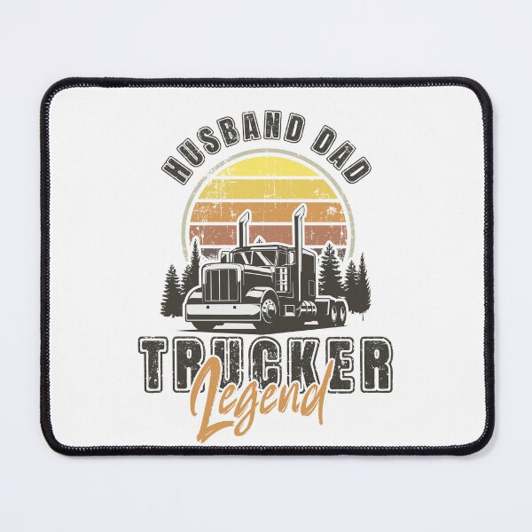 Item preview, Retro sunset long haul truck, Husband Dad Trucker Legend designed and sold by HomeCoquette.