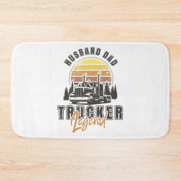 Item preview, Retro sunset long haul truck, Husband Dad Trucker Legend designed and sold by HomeCoquette.
