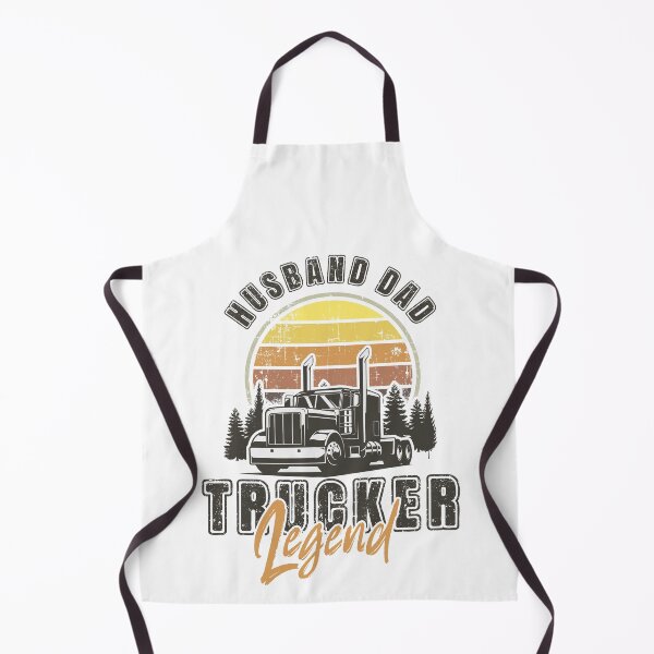 Item preview, Retro sunset long haul truck, Husband Dad Trucker Legend designed and sold by HomeCoquette.