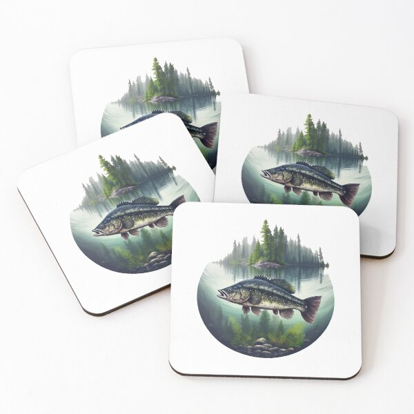 Item preview, Bass fishing on the lake designed and sold by pixeldizajn.