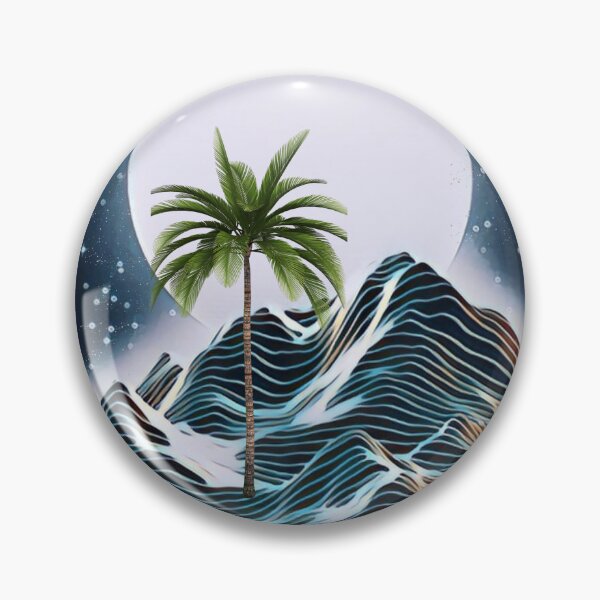 Item preview, Palm Tree on Snow Covered Mountain designed and sold by RagWeasel.