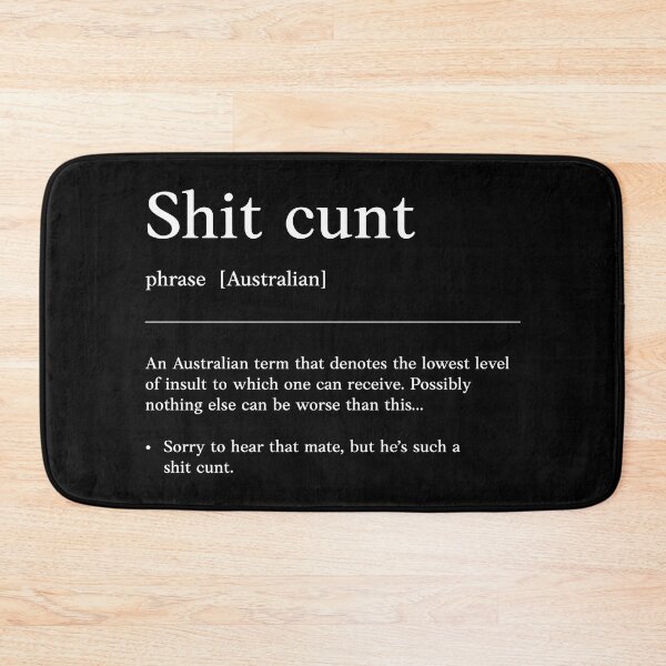 Item preview, Shit Cunt |  White text on colour | Insult | Funny Australian slang, phrase and humor definition designed and sold by Magic Mango.