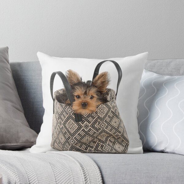 Item preview, Cute Yorkshire Terrier dog sitting in a bag designed and sold by ArdeaOnline.