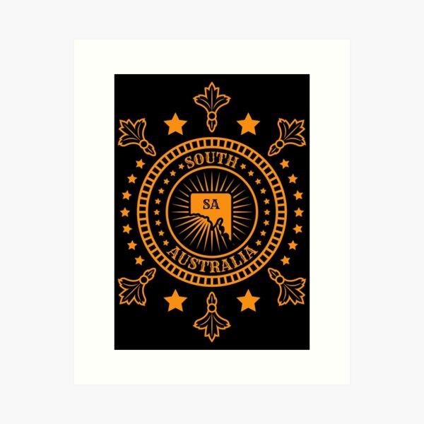 Item preview, South Australia - SA Map Flag Badge - The Festival State designed and sold by Ranggasme.