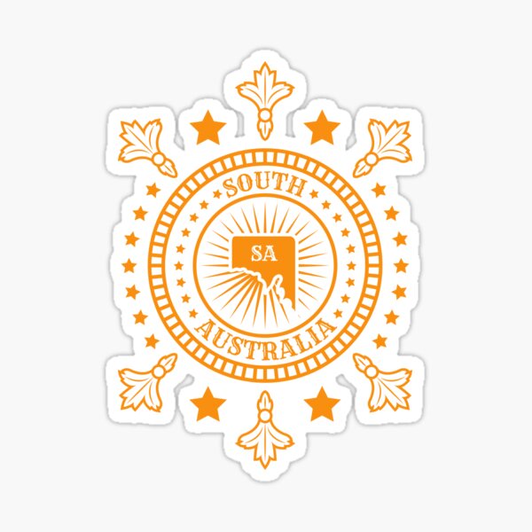 Item preview, South Australia - SA Map Flag Badge - The Festival State designed and sold by Ranggasme.