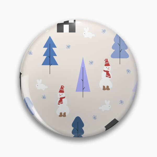 Item preview, wallpaper, winter, fir tree, house, rabbit, snowman, repeated, snowflakes, tree, designed and sold by JAG2B.