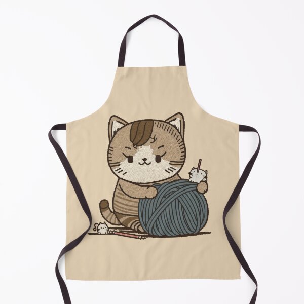 Item preview, Cute Mom Cat Knitting for Kittens - Cartoon Animals designed and sold by quick-drops.