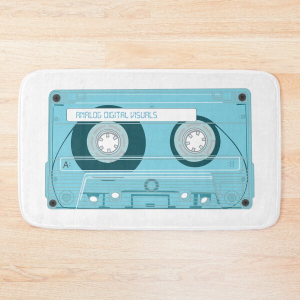 Item preview, Cassette Tape Graphic (Middle Blue Colorway) Analog / Music designed and sold by analogdigitalvz.