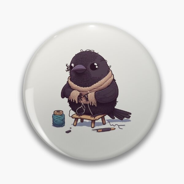 Item preview, Cute Crow Knitting - Cartoon Animals designed and sold by quick-drops.
