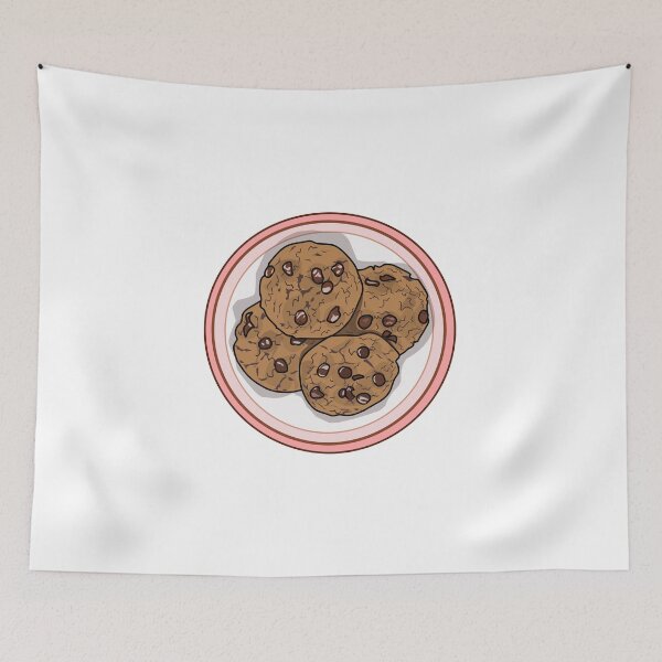 Item preview, Chocolate chip cookie cartoon illustration designed and sold by Misscartoon.